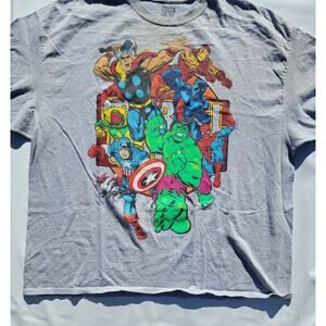 Marvel Comic Avengers Men T-Shirt Sz3X Spiderman Thor Black Panther Hulk Ironman